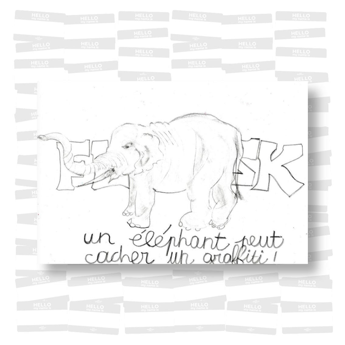 Flask - Un éléphant peut cacher un graffiti
