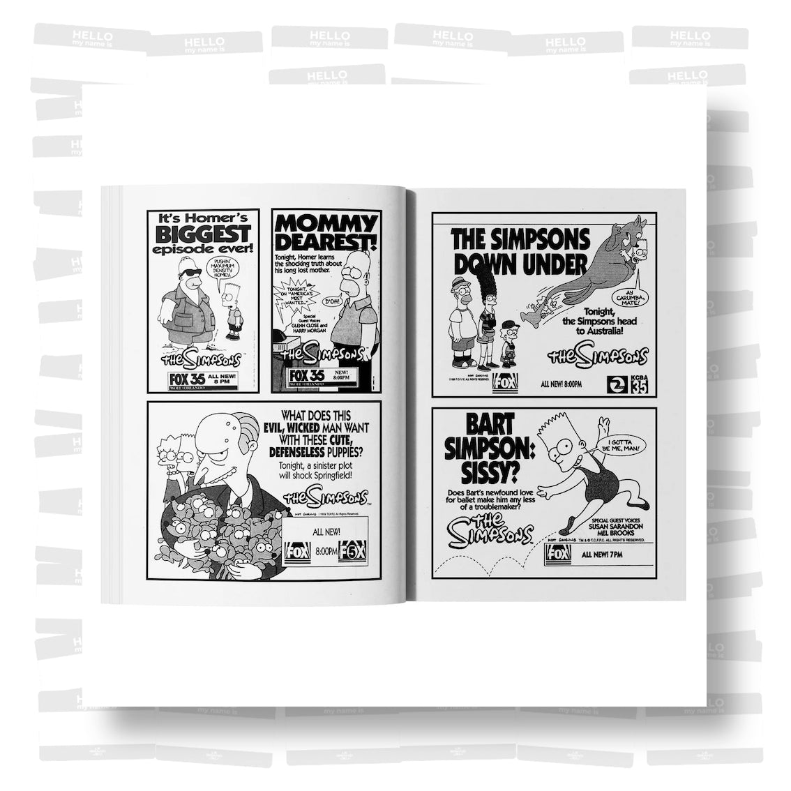 A Compendium of Print Advertising from The Simpsons