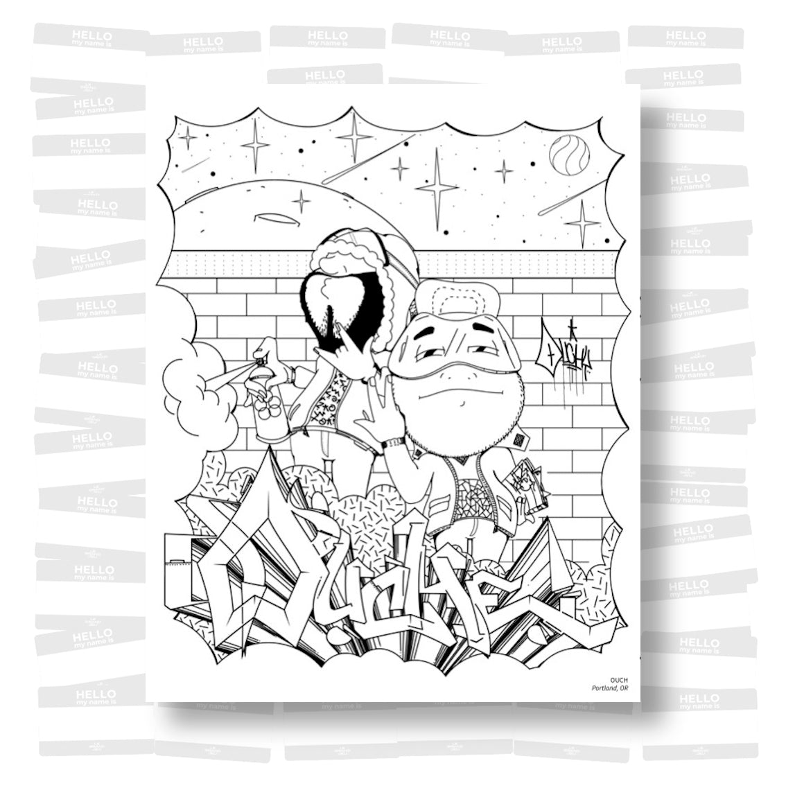 American Graffiti Coloring Book