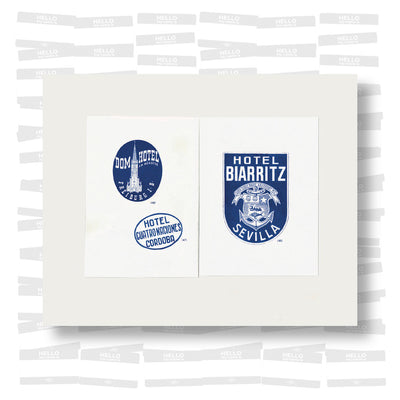 Hotel Labels 1902 - 1956