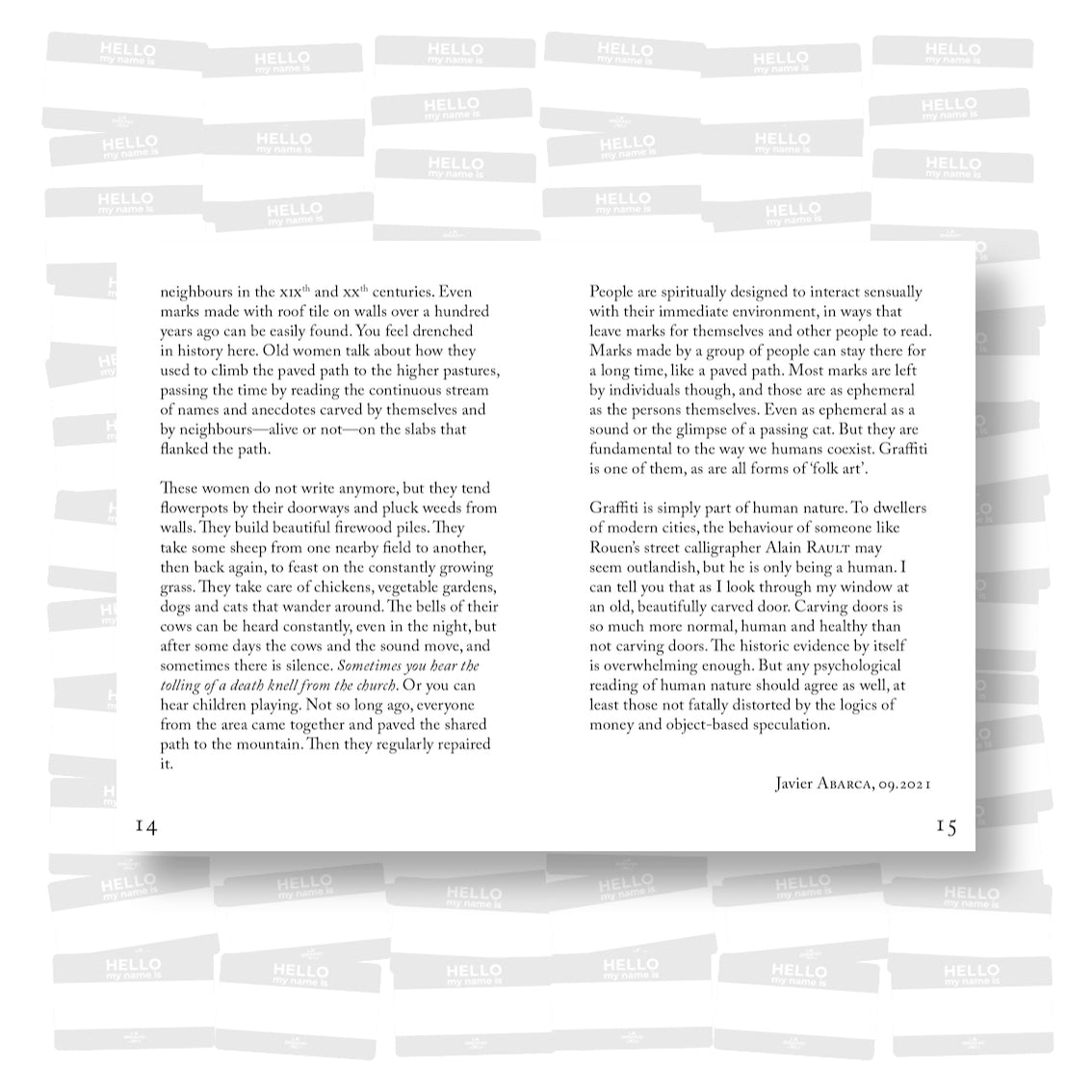 Javier Abarca - Graffiti is ‘folk art’