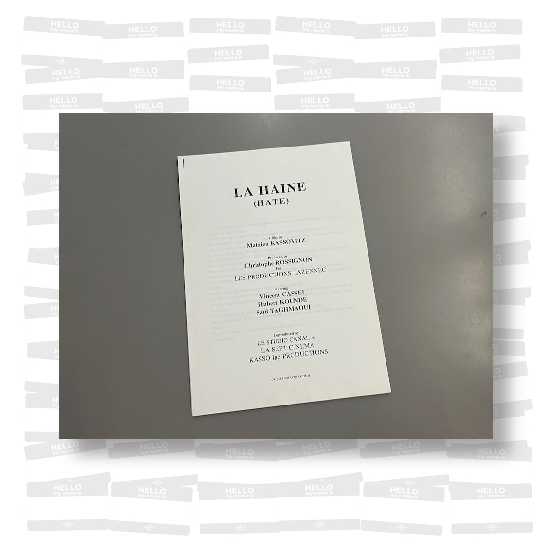 La Haine - Press Kit & Archival Material