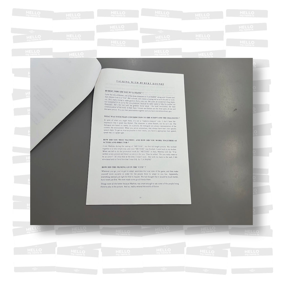 La Haine - Press Kit & Archival Material