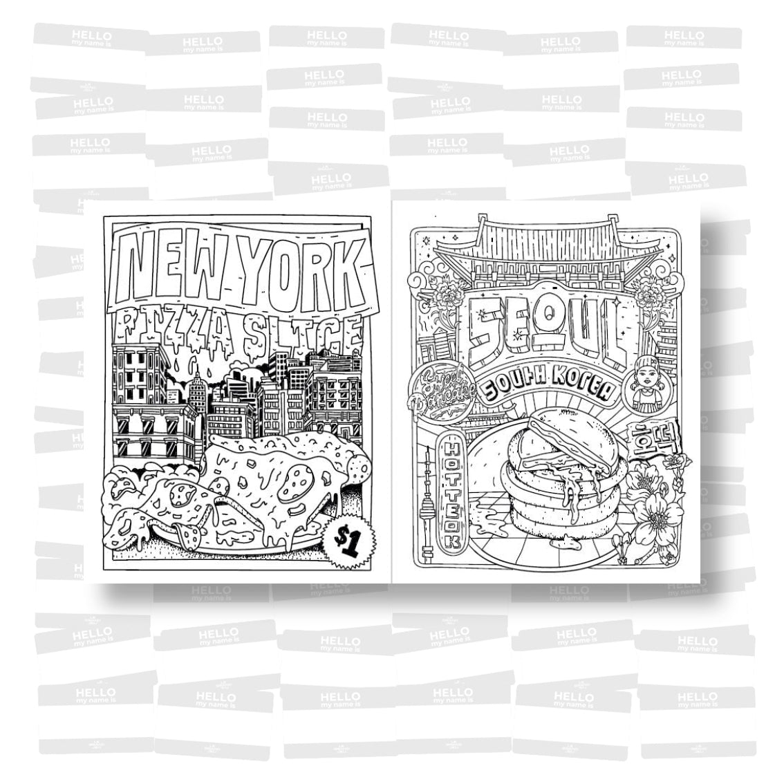 Street Food Coloring Book: Delicious Treats from Cities around the World