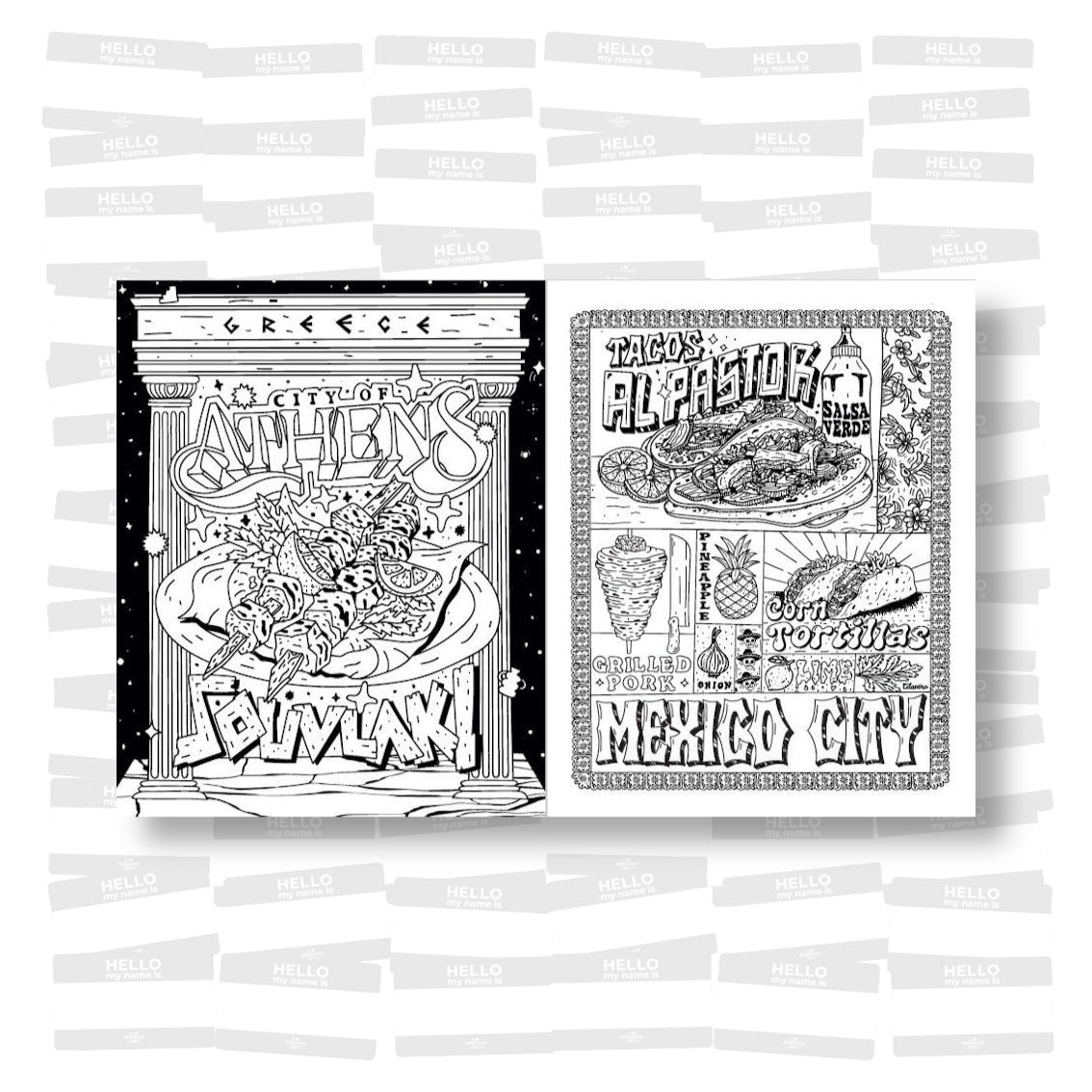 Street Food Coloring Book: Delicious Treats from Cities around the World