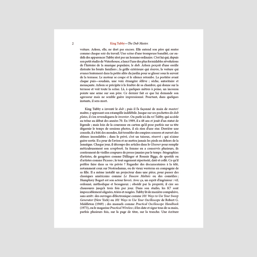 Thibault Ehrengardt - King Tubby, the Dub Master