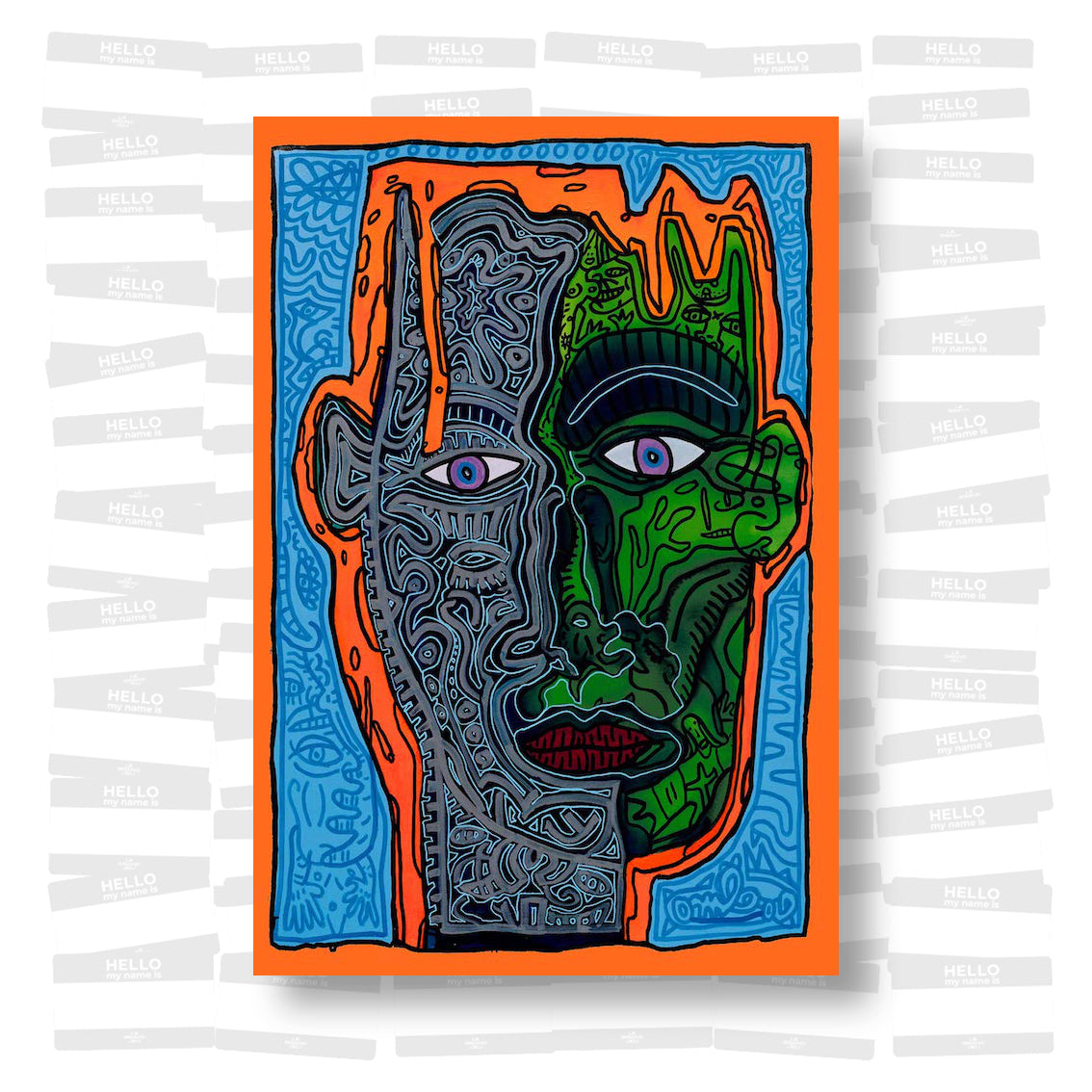 Robert Combas. Labyrinthe de têtes